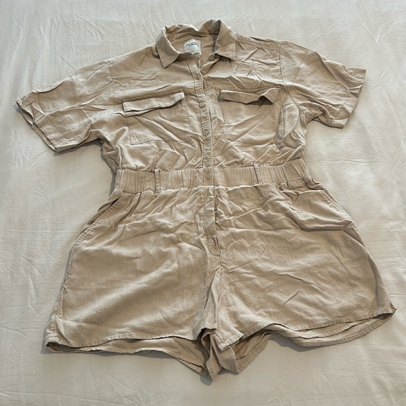 Abercrombie & Fitch Linen Blend Romper - Picture 1 of 11